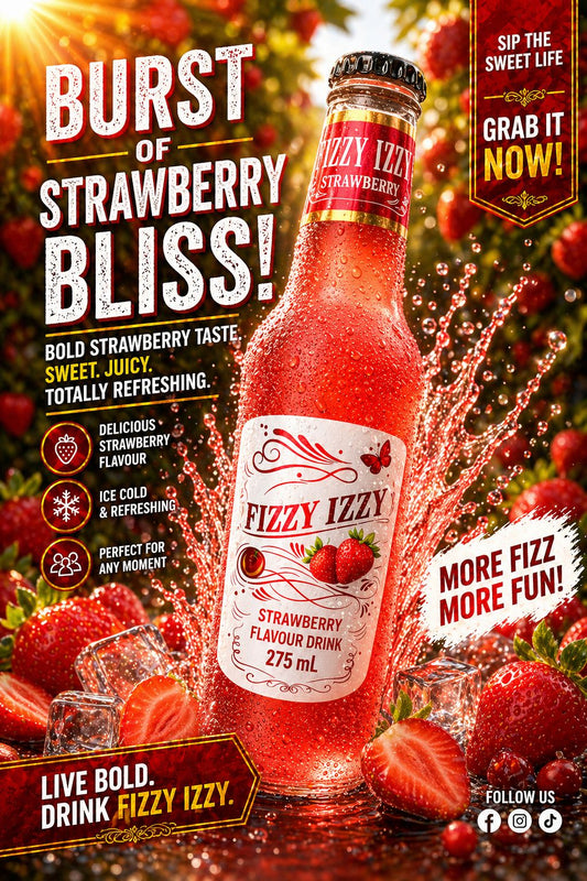 Strawberry Izzy Fizzy - 24 Pack