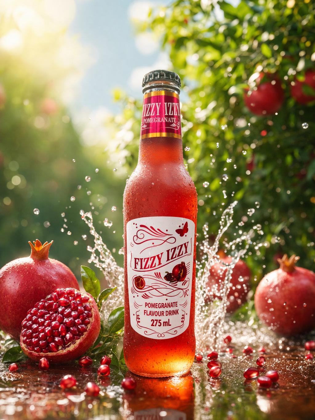 Pomegranate Izzy Fizzy - 24 Pack
