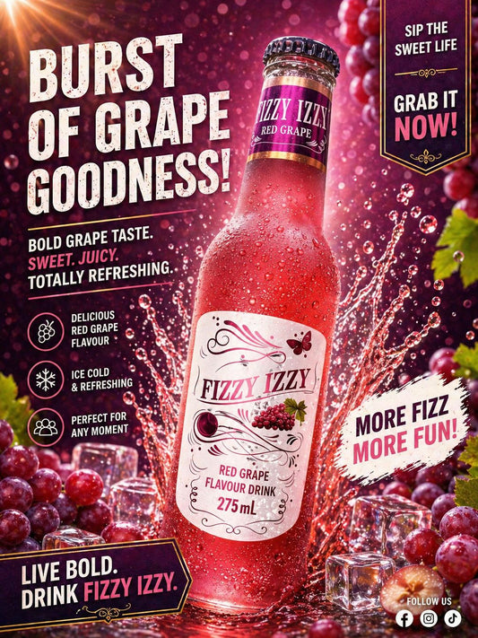 Red Grape Izzy Fizzy - 24 Pack